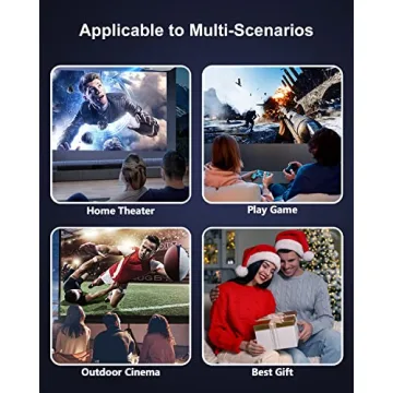 FUDONI 1080P Bluetooth Projector with 4K Support