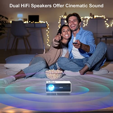 FUDONI 1080P Bluetooth Projector with 4K Support