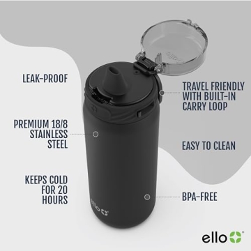 Ello Cooper 18oz Kids Stainless Steel Water Bottle