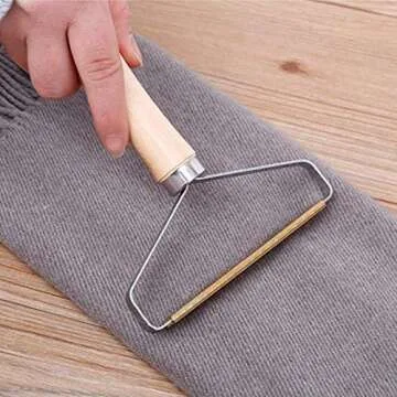 KDDOM Portable Lint Remover, Wooden Shaver for Removing Lint Pet Hair Dust in Clothes and Furniture