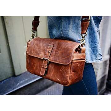 ONA Bowery Camera Messenger Bag in Antique Cognac