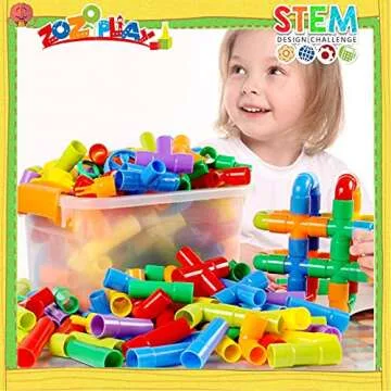 ZOZOPLAY 72-Piece STEM Tube Building Set for Kids