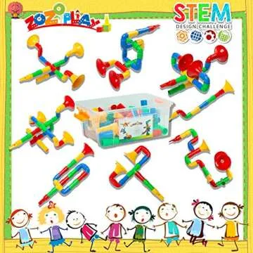 ZOZOPLAY 72-Piece STEM Tube Building Set for Kids