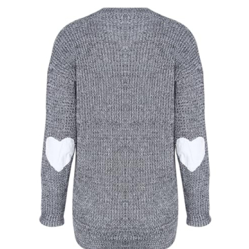Adorable Shermie Women's Heart Pattern Pullover Sweater
