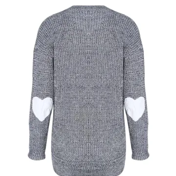 Adorable Shermie Women's Heart Pattern Pullover Sweater