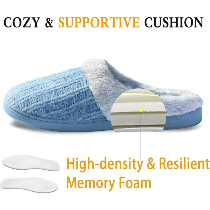 Warm Plush Memory Foam Slippers for Women
