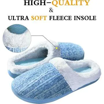 Warm Plush Memory Foam Slippers for Women