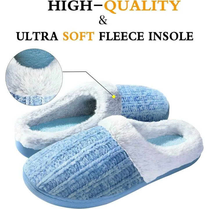 Warm Plush Memory Foam Slippers for Women