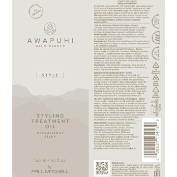 Paul Mitchell Awapuhi Wild Ginger Styling Treatment Oil 5.1 fl. oz