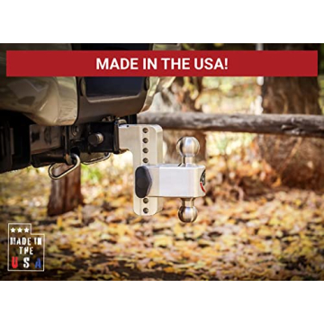 Premium Weigh Safe Adjustable Trailer Hitch for 2.5" Receiver