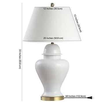 Modern Classic JONATHAN Y Sagwa Table Lamp - LED Bulb Included