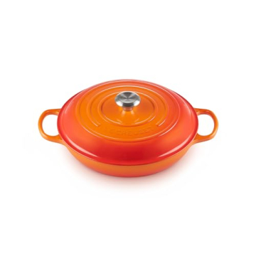Le Creuset Enameled Cast Iron Signature Braiser, 3.5 qt., Flame