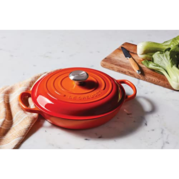 Le Creuset Enameled Cast Iron Signature Braiser, 3.5 qt., Flame