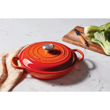 Le Creuset Enameled Cast Iron Signature Braiser, 3.5 qt., Flame