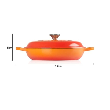 Le Creuset Enameled Cast Iron Signature Braiser, 3.5 qt., Flame