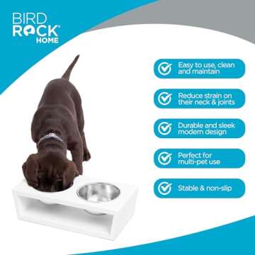 Modern Elevated Pet Feeder for Medium Breeds - Stylish & Functional