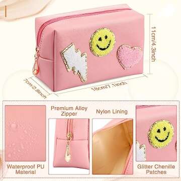 Chunful 9 Pack Colorful Makeup Bags for Women Gifts