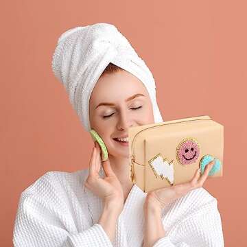 Chunful 9 Pack Colorful Makeup Bags for Women Gifts