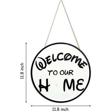 Cute Mouse Interchangeable Welcome Door Sign for Homes