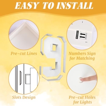 KAINSY Light Up Number 9 - 4ft Marquee for 9th Birthday