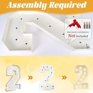 KAINSY Light Up Number 9 - 4ft Marquee for 9th Birthday