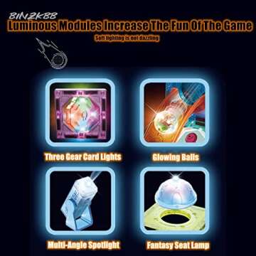 BINZKBB Light Magnetic Tiles Building Blocks for Kids,3D Clear Educational STEM Building Toys,Magnet...