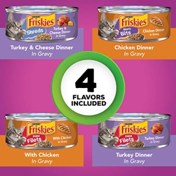 Purina Friskies Gravy Wet Cat Food Variety Pack 32 Cans