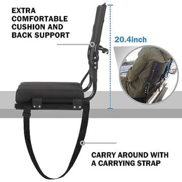 Hmnitaty Stadium Seating for Bleachers, Most Compact Bleacher Seat with Backrest and Cushion Wide, E...