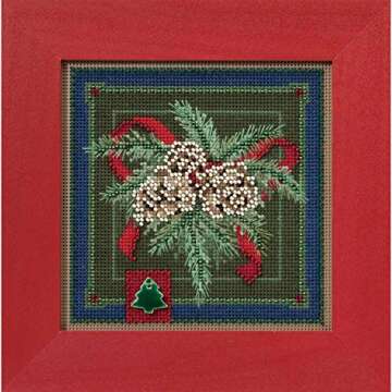 Mill Hill Festive Pine Beaded Counted Cross Stitch Kit
