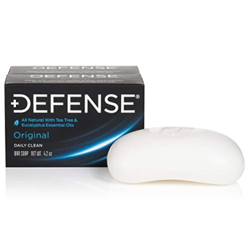 DEFENSE Soap 2pk All Natural Tea Tree Bar Soap for Men, Made with Tea Tree Oil & Eucalyptus Oil for ...
