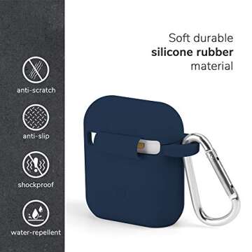 Shockproof AirPods Case with Keychain & Silicone Design