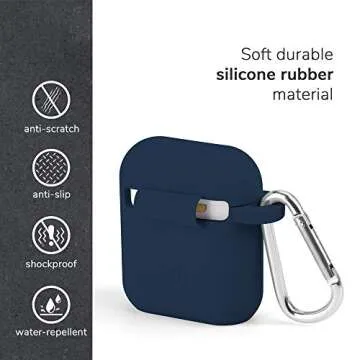 Shockproof AirPods Case with Keychain & Silicone Design