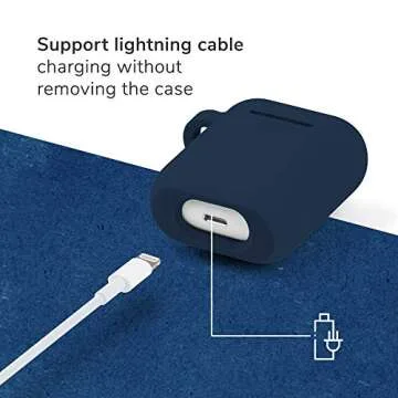 Shockproof AirPods Case with Keychain & Silicone Design