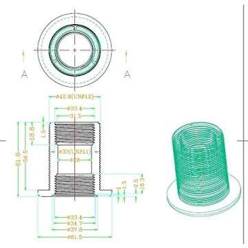 Durable 1" Bulkhead ABS with NBR Gaskets for Plumbing