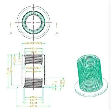 Durable 1" Bulkhead ABS with NBR Gaskets for Plumbing