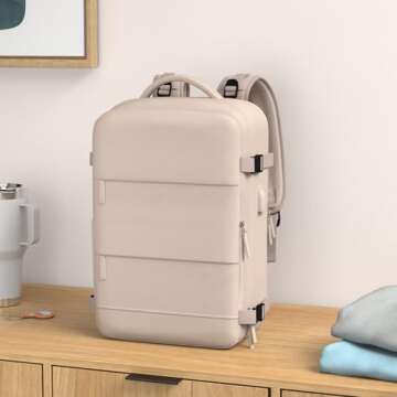 coofay Carry On Backpack Flight Approved Personal Item Travel Backpack For Women Airline Approved Wa...