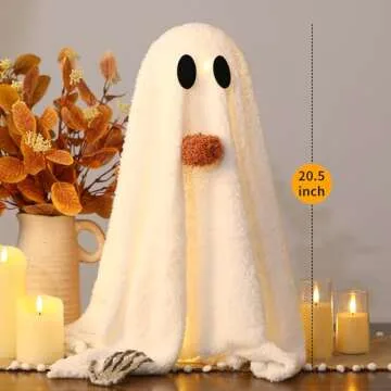 Light-Up Sherpa Ghosts for Adorable Halloween Decor
