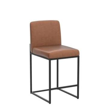 ALPHA HOME 24" Modern Bar Stools Set of 4 for Kitchen