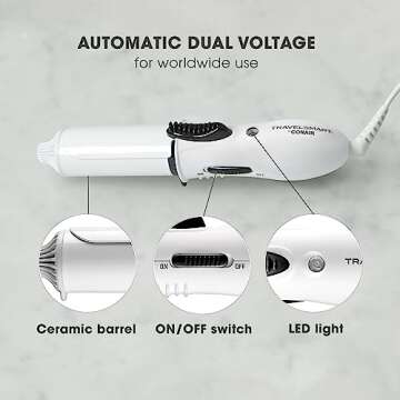 Conair Travel Curling Iron Mini 1-Inch Ceramic Curling Iron - Effortless Travel Styling