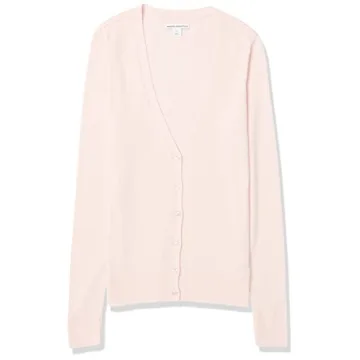 Stylish Lightweight V-Neck Cardigan for Women - Light Pink