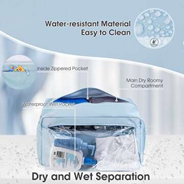 Sports Gym Travel Duffel with Shoe Compartment and Wet Storage