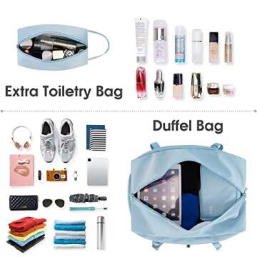 Sports Gym Travel Duffel with Shoe Compartment and Wet Storage