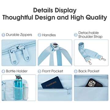 Sports Gym Travel Duffel with Shoe Compartment and Wet Storage