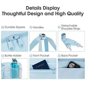 Sports Gym Travel Duffel with Shoe Compartment and Wet Storage