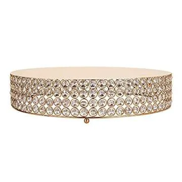 Simply Elegant - 18" Round Cake Stand with Crystal Beads