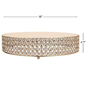 Simply Elegant 18" Round Crystal Beaded Cake Stand
