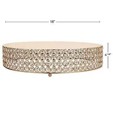 Simply Elegant 18" Round Crystal Beaded Cake Stand