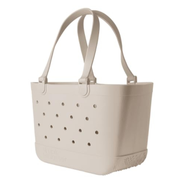 Durable Waterproof Beach Tote Bag with Zipper Pocket