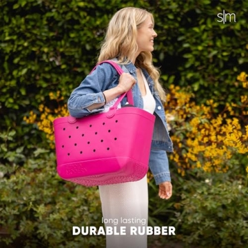 Durable Waterproof Beach Tote Bag with Zipper Pocket