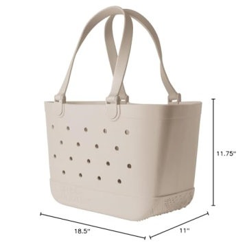 Durable Waterproof Beach Tote Bag with Zipper Pocket